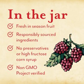 Oregon Growers, Red Raspberry, Non-GMO, Natural Fruit Spread, 12 Ounce (Pack of 2)