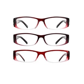 EYEBOGO Kaylee Stylish Reading Glasses for Women (3-Pack Burgundy K+O+E, 2.25)