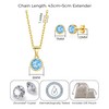 Philip Jones Gold Plated March (Aquamarine) Birthstone Necklace & Earrings