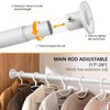 Closet Rods For Hanging Clothes, 17-52 Inch Adjustable Closet Rod,