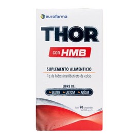Thor Suplemento Alimenticio Hmb Libre Gluten Lactosa Azucar Comprimidos 1248