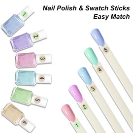 C12rtive 2 Sets Number Stickers(Number 1-500),Self-Adhesive Round Office Labels and Stickers,Waterproof Round Stickers for Organizing Nail Polish Bottle/Nail Swatch Sticks/Lipstick