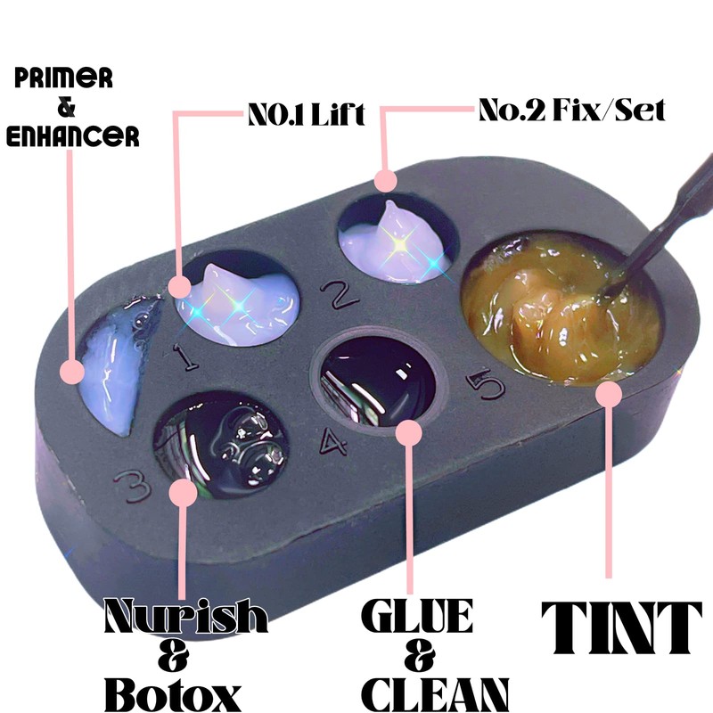 Lash Lift Brow Lamination Lotion Palette Silicone Tray for Eyelash