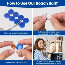 samcartonline Roach Killer Cockroach Traps for Indoor & Outdoor Infestation Control pack of 16