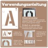 Diffaxy Letter and Number Stencils, Pack of 42 Reusable Stencils