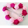 Crochet Rose Flower Hanging Wreath
