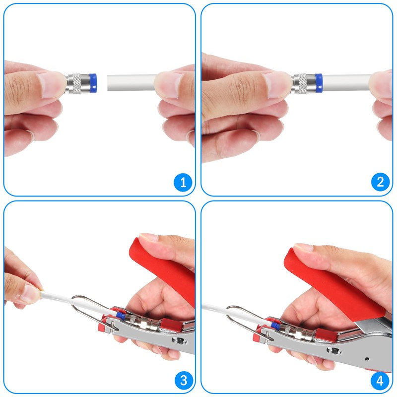 ALMOCN Coaxial Cable Crimping Tool Kit Coax Cable Crimper Tool