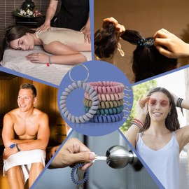 6 Pack Spiral Coil Wrist Keychains for Women: Soft Stretchy Plastic Wristband Key Holder, Elastic Bracelet Wristlet & Key Ring for Gym, Running, Outdoor & Everyday Use – Lightweight & Multi-Purpose