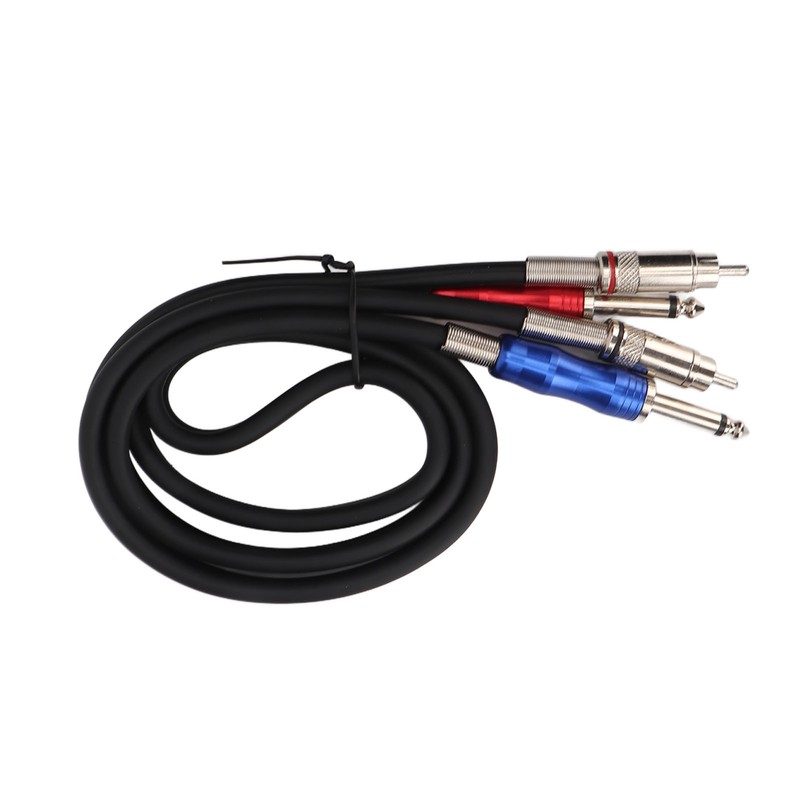 Dual 1/4 Inch TS to Dual RCA Stereo Sound Cable