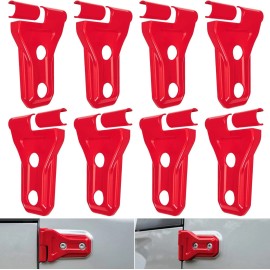 Unbranded Door Hinge Protect Cover Trim Fit For Jeep Wrangler JL JT 2018+ Red