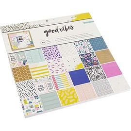 Crate Paper Paper PAD 12X12, Good Vibes, 24 Designs/2 Each