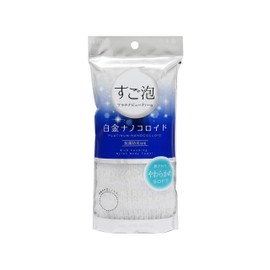 Towa Sangyo Body Towel Sugofoam Platinum Beauty Soft Nylon Towel White Approx. 11.0 x 39.4 inches (28 x 100 cm)