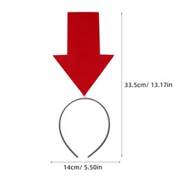 UPKOCH 2PCS Arrow Headband Bow, Arrow Headband Adult Funny Lovely Headbands Creative Shape Decorative Headdress Novelty Hair Hoops for Birthday Carnival Party (Red)