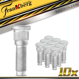 Frankberg 10 x Wheel Bolts Rear Wheel Bolts Compatible with Elgrand NP300 Navara Pathfinder Forester Legacy Levorg Tribeca 1.6L-4.8L 1988-2021