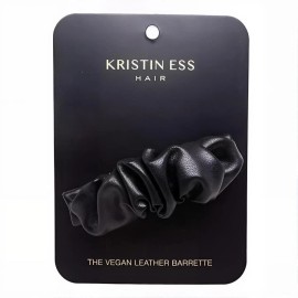 Kristen Ess Kristin Ess Women's, The Vegan Black Leather Barrette Hair Clip
