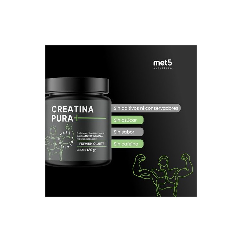 Creatina Monohidratada Micronizada de Alta Pureza | Sin sabor y