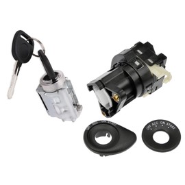 Ignition Starter Switch + Ignition Lock Cylinder w/2 Keys + Switch Cap, Fits for Chevy Malibu Impala Olds Alero Pontiac Grand Am Repalces OEM 12458191 22599340 10008s2c