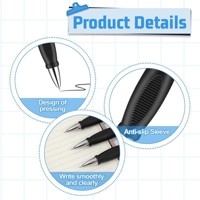 YBEATY 3PCS Big Fat Pens Easy Grip Enhanced Writing Stability