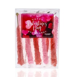 Valentine's Day Rock Candy - 10 Pack - Individually Wrapped - Show Your Love With This Great Tasting Rock Candy!