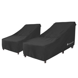 ULTCOVER Smart Selection Chaise Lounge Cover 2 Pack Waterproof & UV Protection for Outdoor Pool Lounge Chair up to 80L x 28W inches