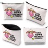 PLITI Cow Makeup Bag Cow Lover Gift Farmer Gift I