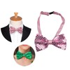 CHENGZI Plain Sequin Bow Tie Reflective Bow Tie Party Accessories
