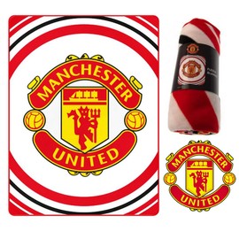 Red Devils Giant Manchester Utd Soft Polyester Fleece Blanket & Throw (125cm x 150cm)