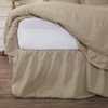 Piper Classics Provincial Linen Natural Beige King Ruffled Bed Skirt