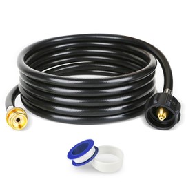 GASPOWOR Propane Hose,12FT Propane Adapter Hose,Propane Tank Adapter 1lb to 20lb,Propane Converter Hose fit for Weber Q/Blackstone Grill/Buddy Heater/Portable Heaters/Griddle/Coleman Stove