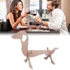 Dachshund Dog Shaped Wine Rack Wooden Wine Bottle Display Stand
