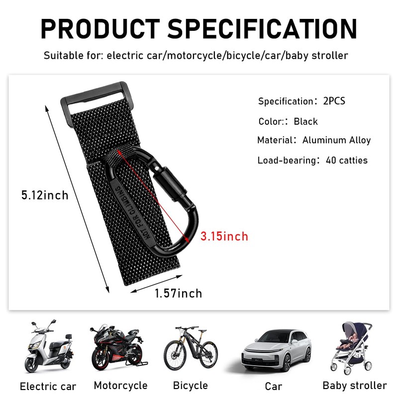 KVAEY 2 Pack Multipurpose Hook for Hanging Helmet, Goggle, Headsets,