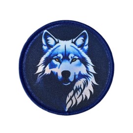 Blue Wolf Tactica - Parche con diseño de gancho y bucle para colgar en la ropa