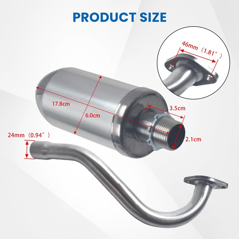 Exhaust Muffler Kit For Honda GX160 GX200 Go Kart Performance