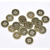 10 Metal Round 4 Hole Antique Bronze Vintage Colour 18mm Sewing Crafts Cardmaking Buttons