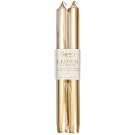 Caspari Straight Taper Candles in Gold - 2 Per Package