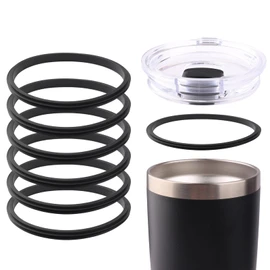 Joshey Rubber Seal Replacement Gaskets for Yeti Rambler 30 oz Tumbler - Leak-Proof Seal & O Ring Replacement Parts for Yeti 35/42 oz Straw Mug Lid, 6 Packs