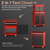 HOMGX 5-Drawer Tool Combination Cabinet, Rolling Toolbox w/Detachable Top &
