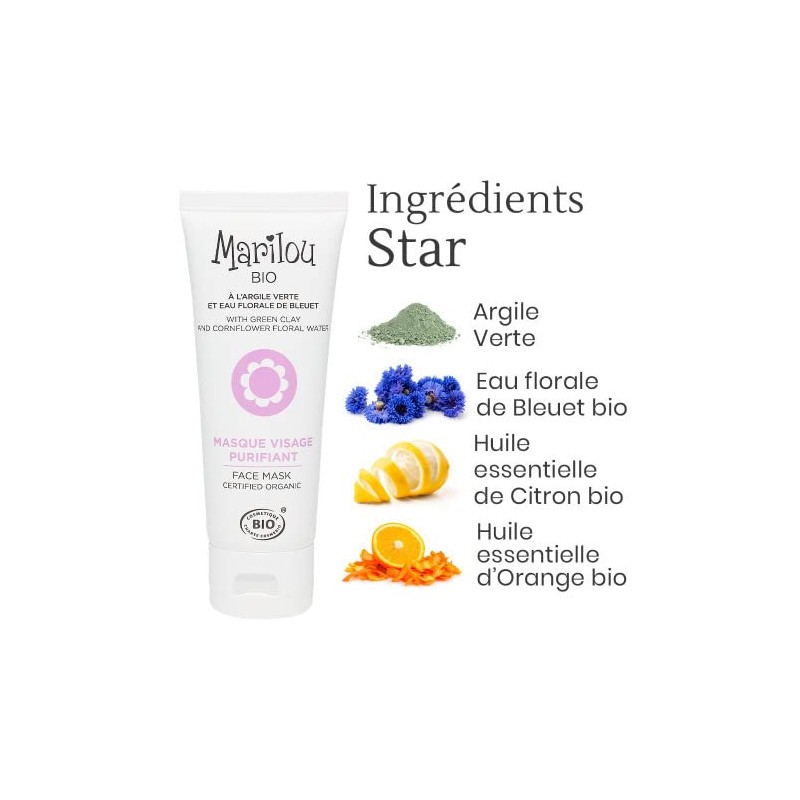 Masque purifiant visage 75 ml