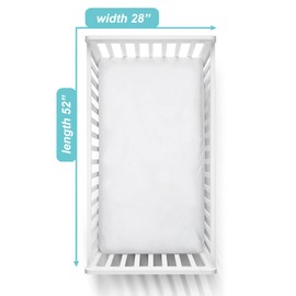 American Baby Company 3 Pack 100% Cotton Jersey Knit Fitted Crib Sheet for Standard Crib and Toddler Mattresses, White, for Boys and Girls