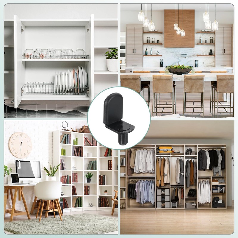 sourcing map 20Pcs Shelf Support Pegs, 6mm L-Shaped Bracket Style