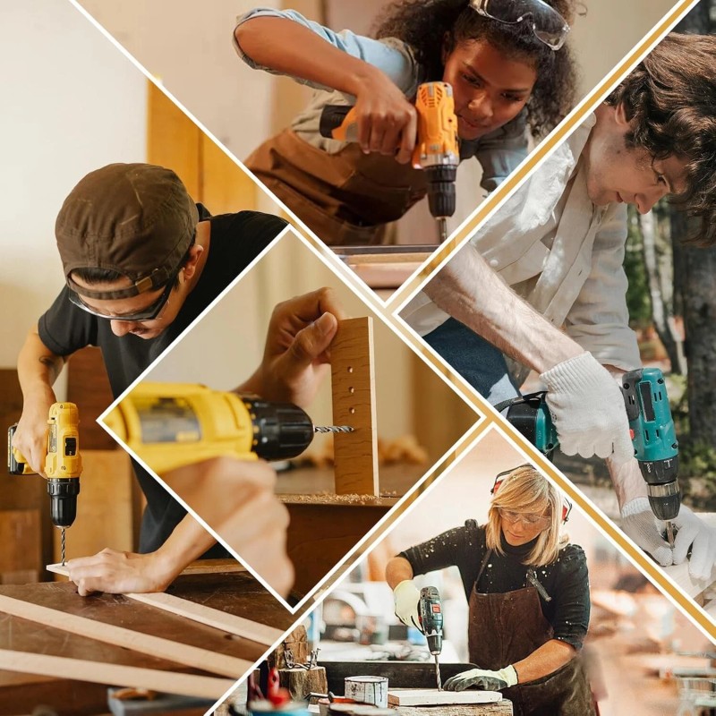 Creddux Cordless Drill Set 21v Power Drill Cordless With Battery