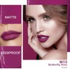 Oulac- Lápiz labial líquido morado mate para mujer, lápiz labial