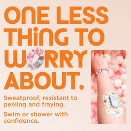 ExpressionMed - Bright Floral Pack - Adhesive Patches for Libre 2 and Lingo (Pack of 5) - Made in The USA, Waterproof, Non-Fraying, Pre-Cut CGM Sensor Tapes