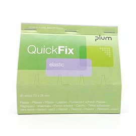 QuickFix Plaster Elastic/Textile Refill Pack (45 Plaster Strips 72 x 25 mm)