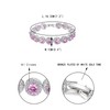 EVER FAITH Wedding Bracelets for Bride Round Pink Cubic Zirconia