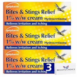 Hydrocortisone Cream 1% w/w Bite and Sting Cream, Mosquito and Bee Sting Treatment, Itchy Skin and Redness Solution, 3 x 10g Tubes