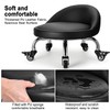 FLOLXNB Low Height Rolling Stool,Low Stool Chair with Back,Low Roller