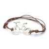 Miniblings Bicycle Anklet Adjustable Cord Handmade Fashion Jewellery I Road