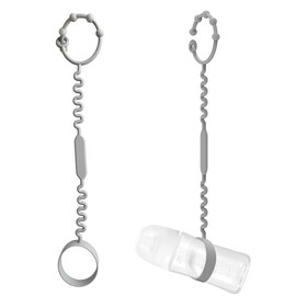 Biberón de 2 piezas, de silicona, para beber, de seguridad, soporte para biberones adecuado para cochecitos, cunas, sillas altas, apto para lavavajillas