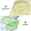 DOITOOL 11pcs Geometric Drawing Template Set Plastic Ruler Stencils for